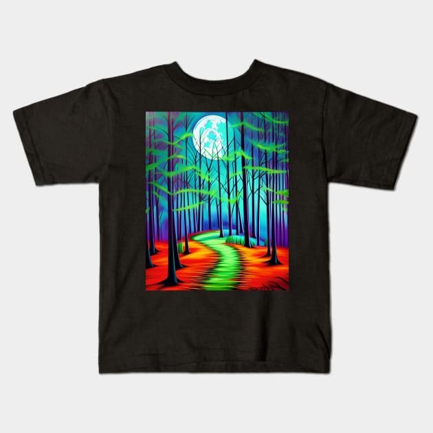 Beautiful Forest Kids T-Shirt by Sanzida Design